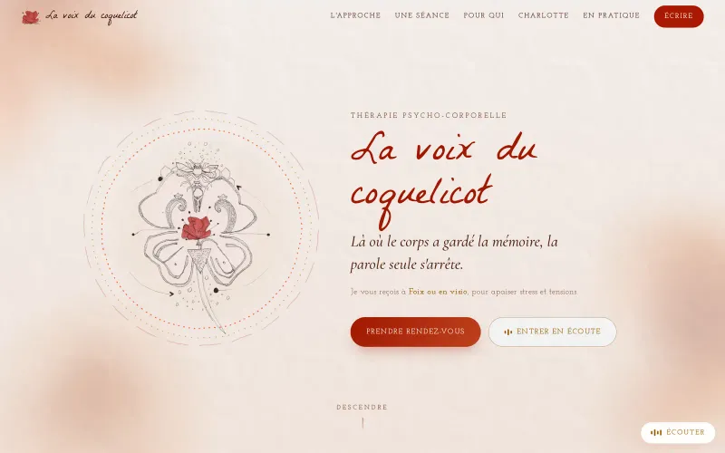 Capture du site La voix du coquelicot