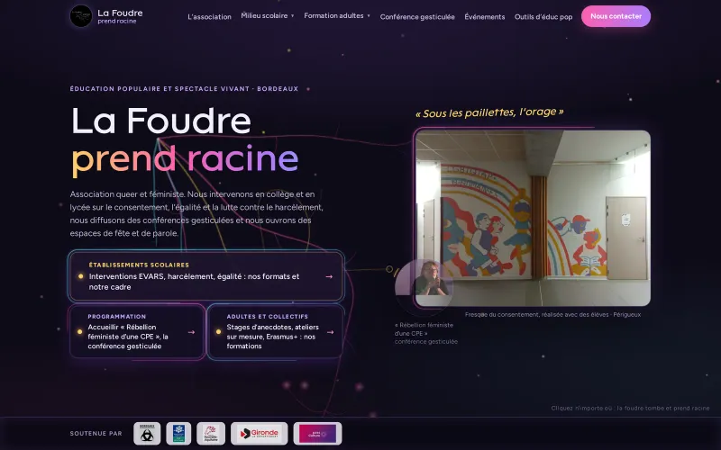 Capture du site La Foudre prend racine
